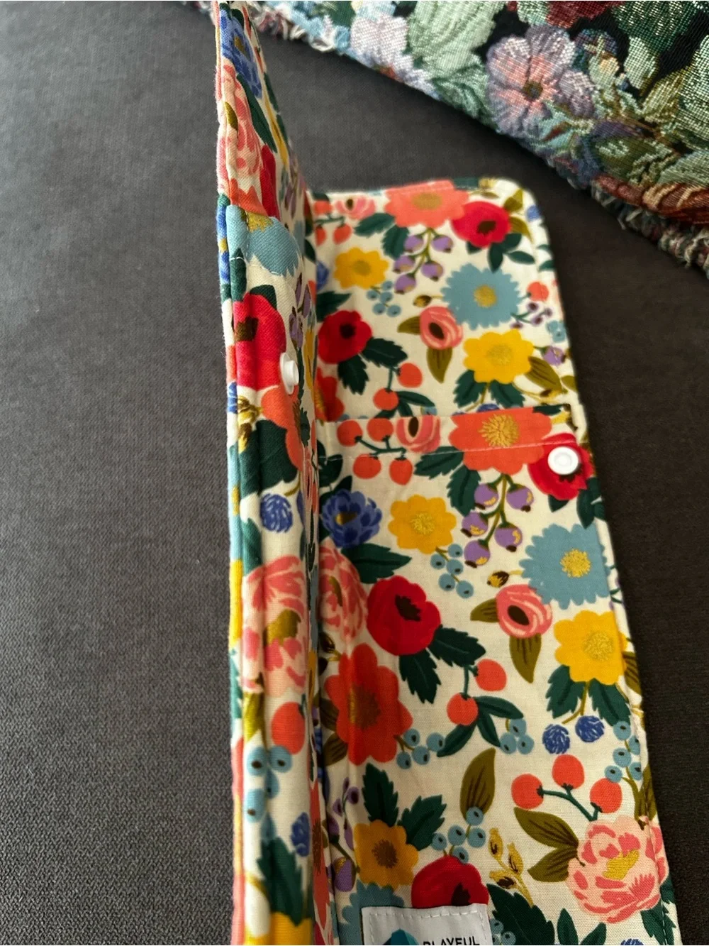 Playful Peanut Floral Hair Tool Holster Hair Straightener Curler Case Wrap Pouch